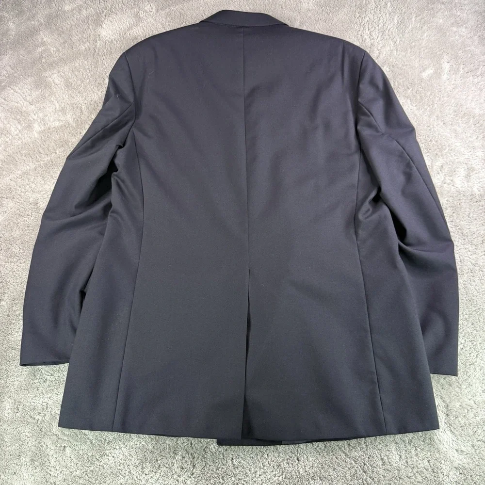 Ralph Lauren Vtg Polo University Club Blazer Mens 46L Navy Wool Double Breasted